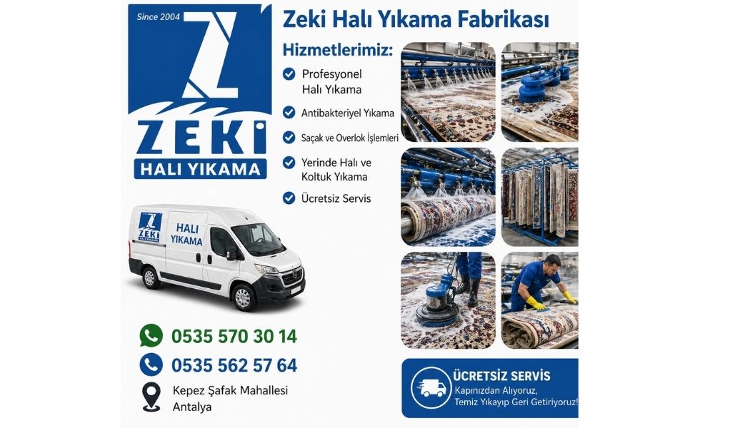 Kepez Şafak Mahallesi Halı Yıkama Hizmeti