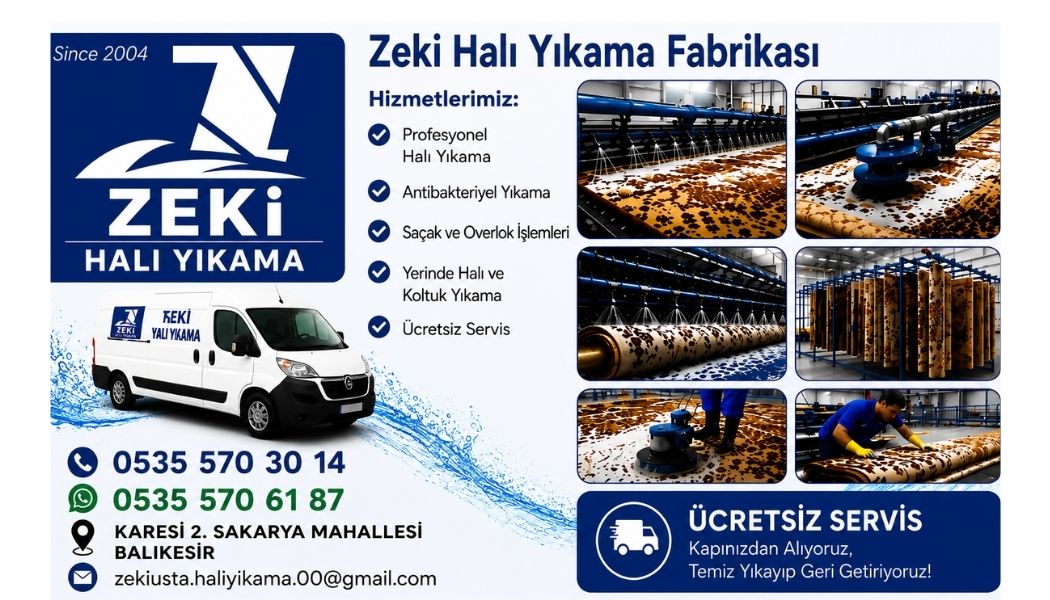 Karesi 2. Sakarya Mahallesi Profesyonel Halı Yıkama Dünyası