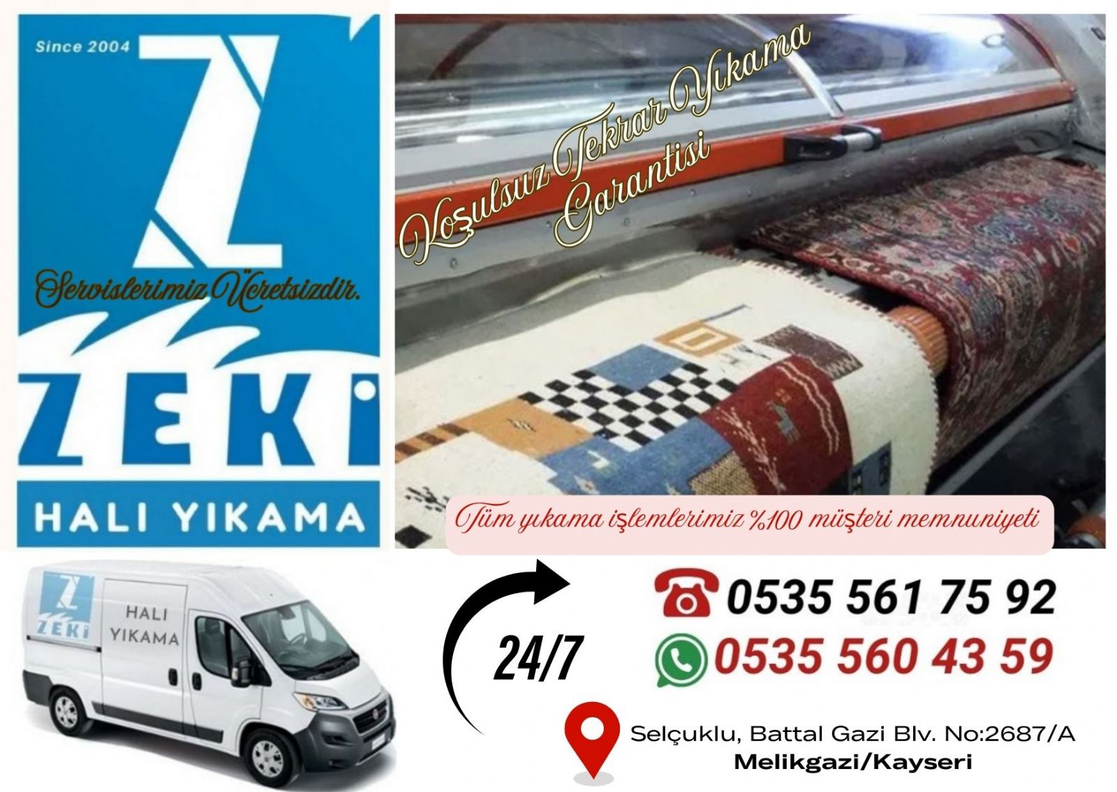 Melikgazi Hürriyet Mahallesi Halı Yıkama
