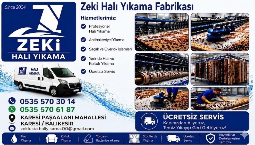 Karesi Paşaalanı Halı Yıkama Hizmeti